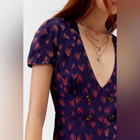 Urban Outfitters Juliette Printed Short Sleeve Romper - Picture 7 of 16